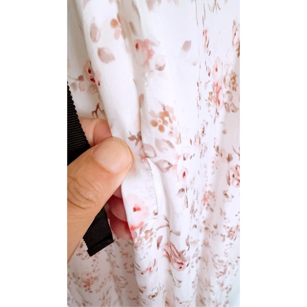 Lug Von Siga Gabriella Floral Print Smocked Open-Back Midi Dress 34/US2 - Picture 11 of 12